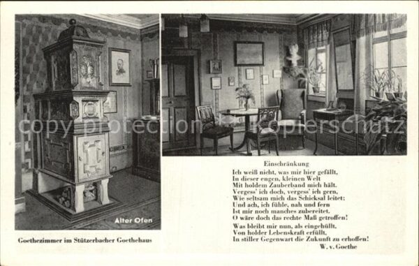 Stuetzerbach Goethezimmer im Goethehaus Gedicht