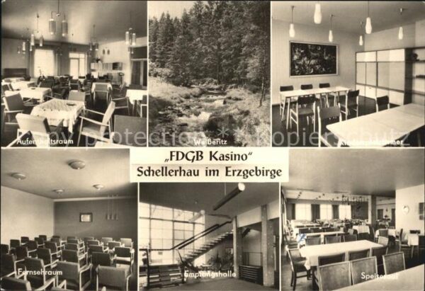 Schellerhau FDGB Kasino Innenansichten Weisseritz W