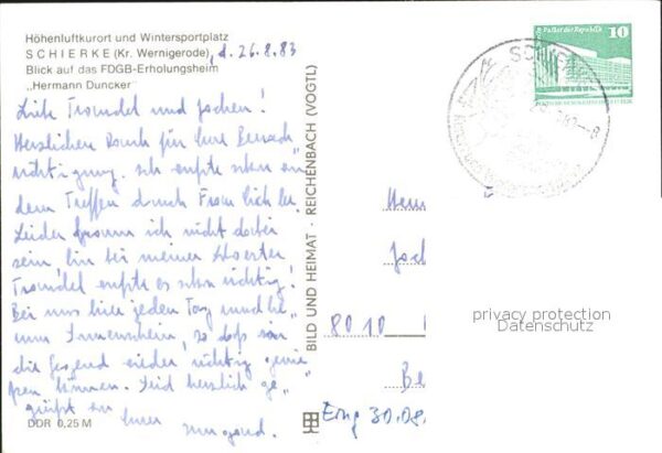 Schierke Harz Teilansicht mit FDGB Erholungsheim Herm – Bild 2