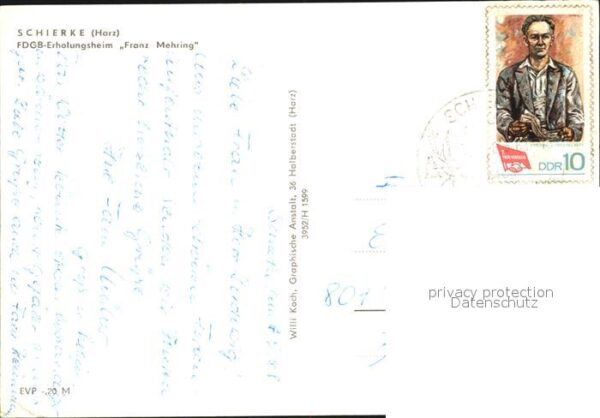 Schierke Harz FDGB Erholungsheim Franz Mehring – Bild 2