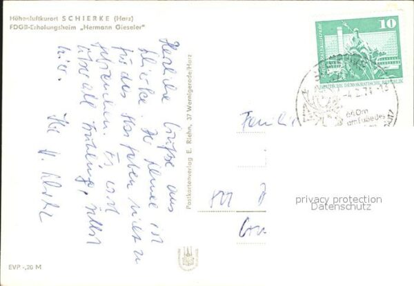 Schierke Harz FDGB Erholungsheim Hermann Gieseler Höh – Bild 2