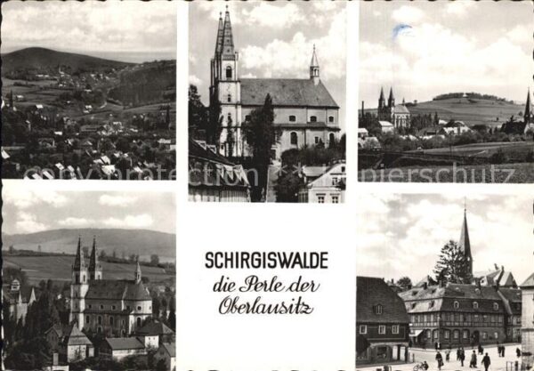 Schirgiswalde Teilansichten Kirche Innenstadt