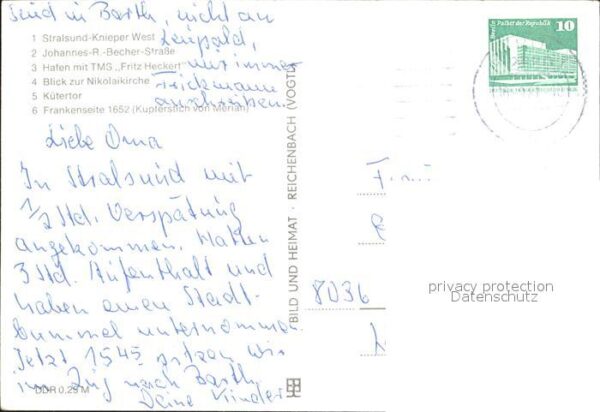 Stralsund Mecklenburg Vorpommern Neubaugebiet Knieper Johannes R Becher – Bild 2