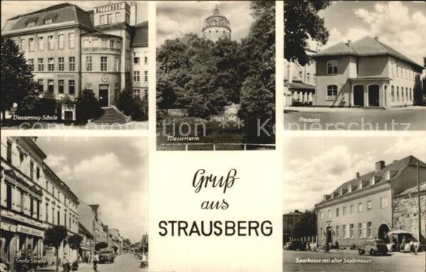 Strausberg Brandenburg Diesterweg Schule Wasserturm Postamt Sp