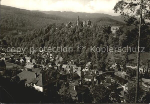 Schwarzburg Thueringer Wald Blick über die Stadt