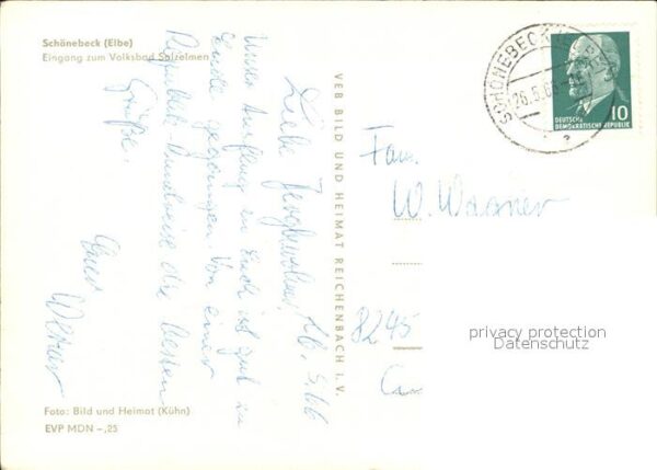 Schoenebeck Elbe Eingang zum Volksbad Salzelmen – Bild 2