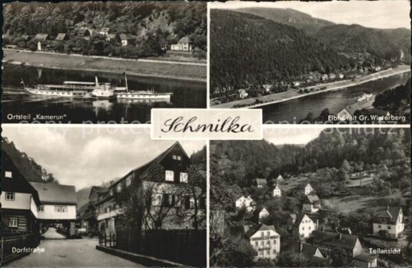Schmilka OT Kamerun Elbtal mit Gr Winterberg Dor