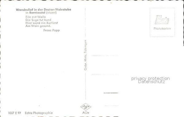 Bernkastel-Kues Wandrelief in der Doctor Weinstube – Bild 2