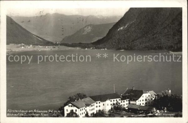 Achensee Fürstenhaus mit Zillertaler Alpen