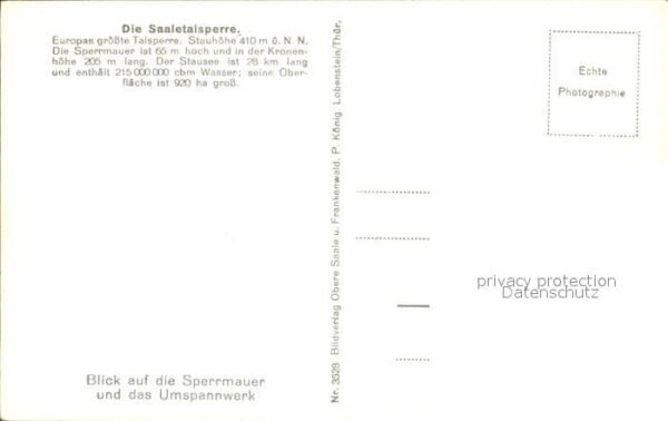 Saaletalsperre Fliegeraufnahme – Bild 2