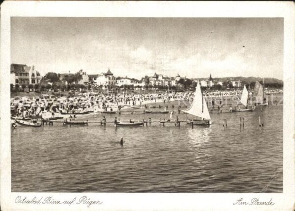 Binz Ruegen Strand Segelboote