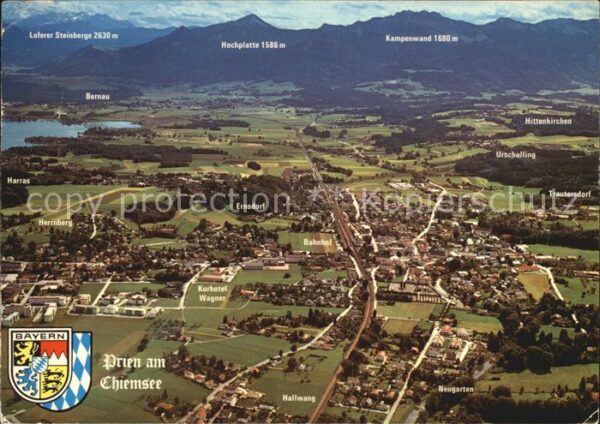 Prien Chiemsee Fliegeraufnahme