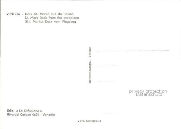 Venezia Venedig Dock St Marco Fliegeraufnahme – Bild 2