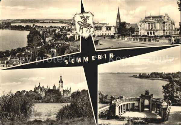 Schwerin Mecklenburg Ziegelsee Staatstheater Dom Päd Schule
