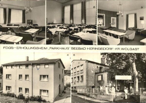 Heringsdorf Ostseebad Usedom FDGB Erholungsheim Parkhaus Seebad Klub