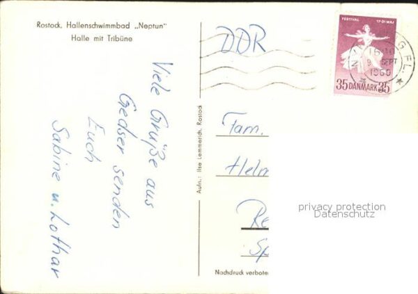 Rostock Hallenschwimmbad Neptun Halle mit Tribü – Bild 2