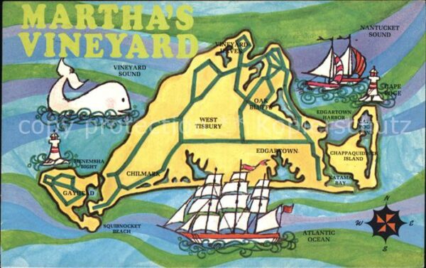 Massachusetts USA Mathals Vineyard Island Lageplan