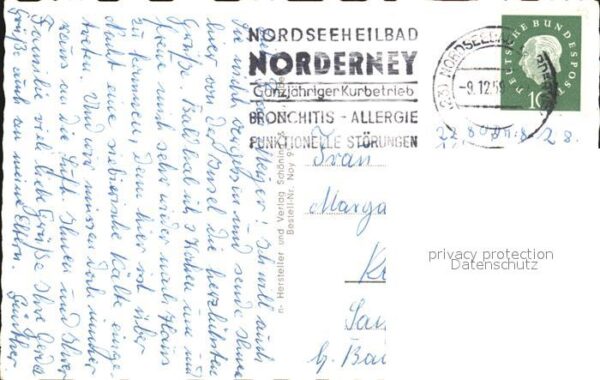 Norderney Nordseebad Kurhaus Westbad Leuchtturm Pferdebus – Bild 2