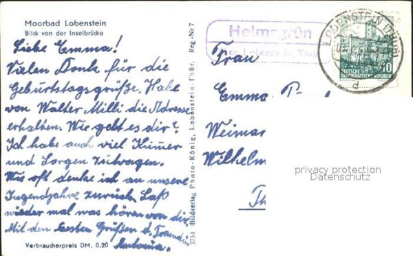 Bad Lobenstein Thueringen Blick von Inselbrücke – Bild 2