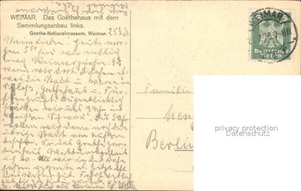 Weimar Thueringen Goethehaus mit Sammlungsanbau – Bild 2