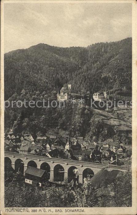 Hornberg Schwarzwald mit Viadukt Fliegeraufnahme