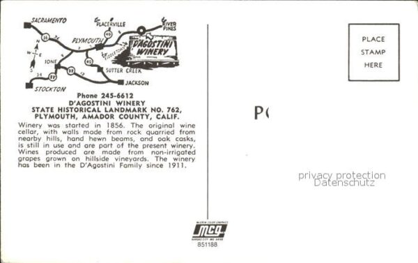 Amador City D`Agostini Winery – Bild 2