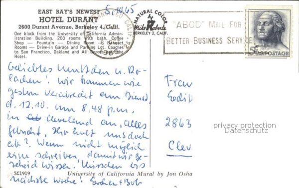 Berkeley California Hotel Durant – Bild 2