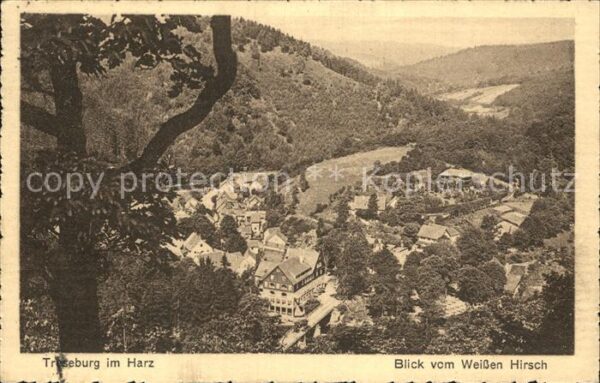 Treseburg Harz Blick vom Weißen Hirsch