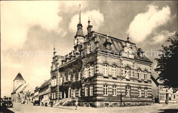Plau Mecklenburg Rathaus Marktplatz