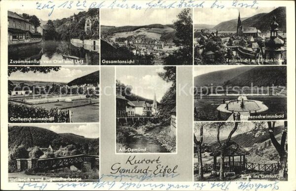 Gemuend Eifel Zusammenfluss von Olef und Urft
