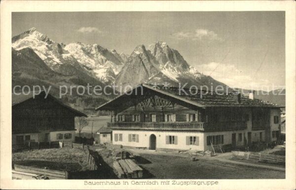 Garmisch-Partenkirchen Bauernhaus mit Zugspitzgruppe