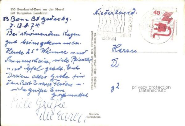 Bernkastel-Kues Fliegeraufnahme Moselpartie mit Burgrui – Bild 2