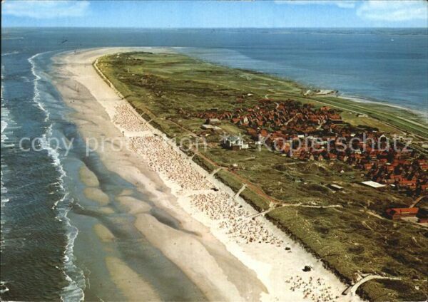 Insel Juist Fliegeraufnahme mit Strand