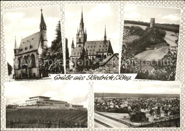 Kiedrich Kirche Fliegeraufnahme Burgturm