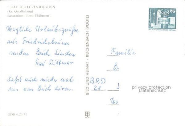 Friedrichsbrunn Harz Sanatorium Ernst Thälmann – Bild 2