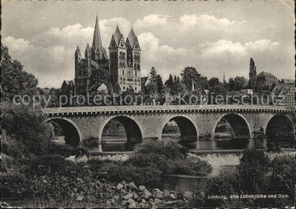 Limburg Lahn alte Lahnbrücke und Dom