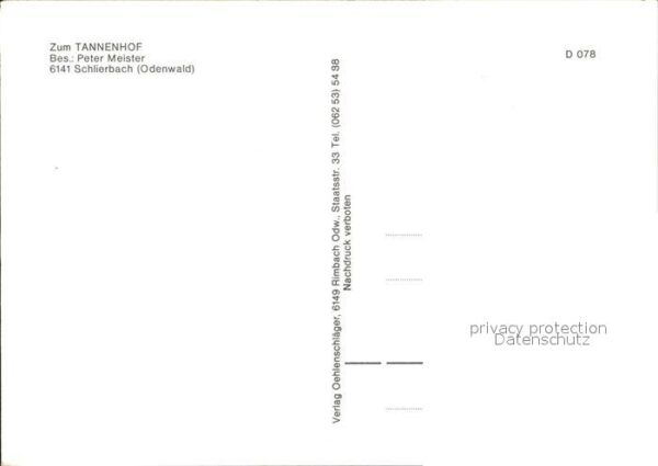 Schlierbach Lindenfels Odenwald Tannenhof Restaurant – Bild 2