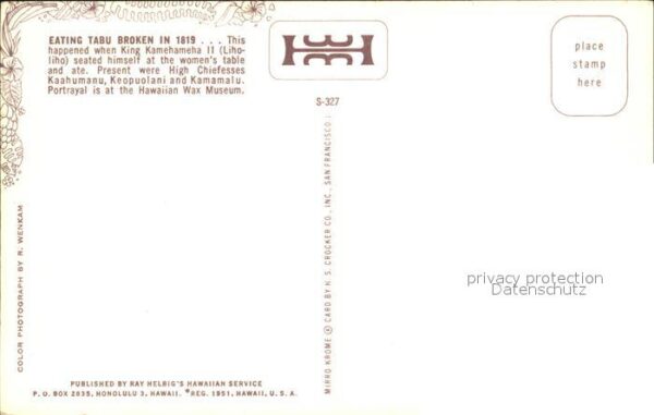 Adel Hawaii King Kamehameha II. Liholiho Eat – Bild 2