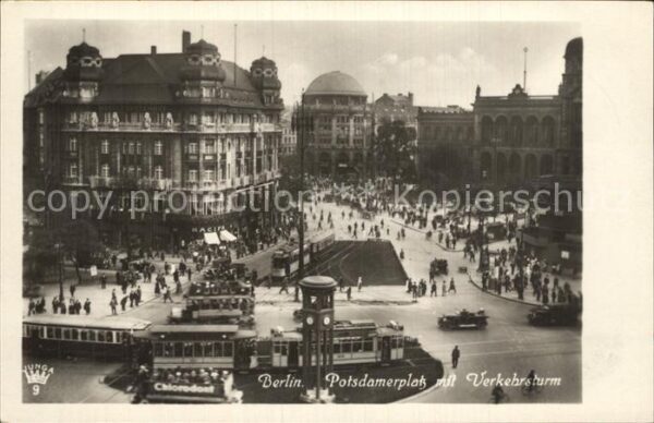 Strassenbahn Berlin Potsdamerplatz Verkehrsturm