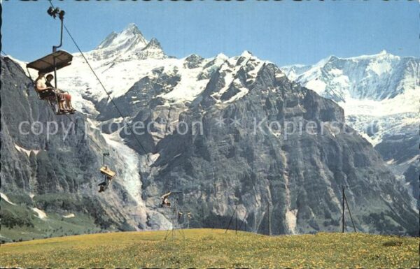 Sessellift Grindelwald Firstbahn Schreckhorn Fiesc