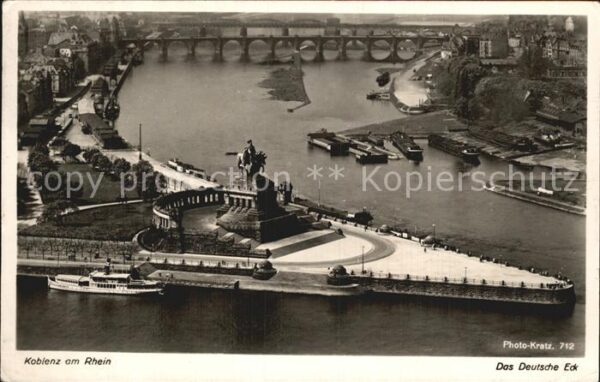 Foto Kratz Nr. 712 Koblenz am Rhein Deutsches Eck