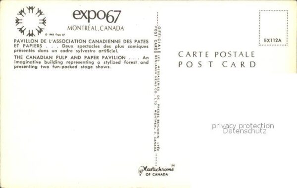 Expositions Expo67 Pavillon de l'Association Canadi – Bild 2