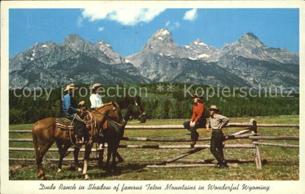 Cowboys Dude Ranch Teton Mountains Wyoming