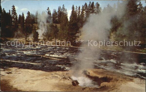 Geysire Vulcans Geysers Vulkane Firehole River Upper Geyser Basin Yello