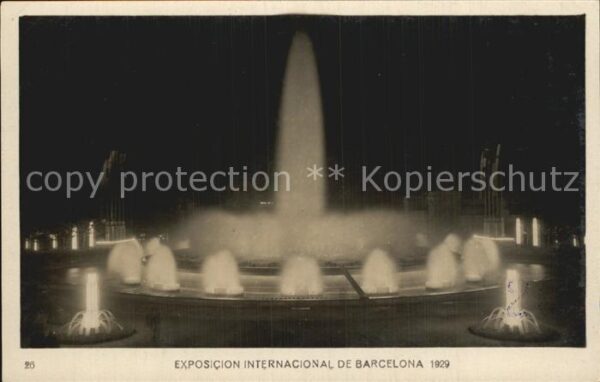 Exposicion Internacional Barcelona 1929 Fuente Magica