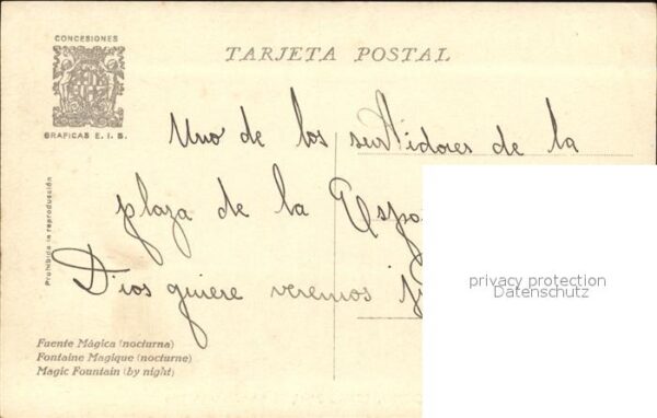 Exposicion Internacional Barcelona 1929 Fuente Magica – Bild 2