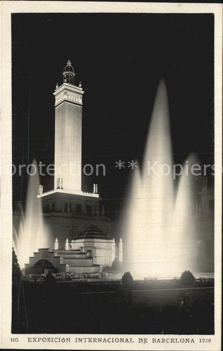 Exposicion Internacional Barcelona 1929 Plaza del Universo