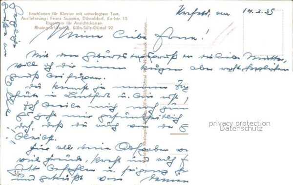 Liederkarte Duze Mich Rheinisches Walzerlied – Bild 2