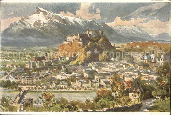 Compton E. H. Salzburg gegen den Untersberg
