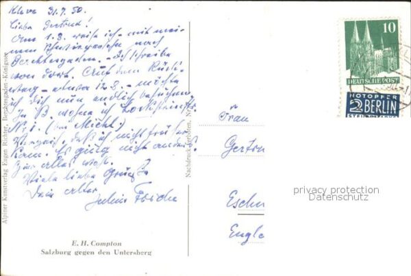 Compton E. H. Salzburg gegen den Untersberg – Bild 2